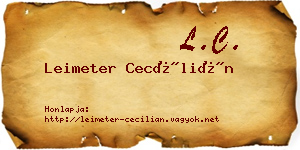 Leimeter Cecílián névjegykártya
